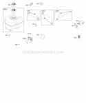 Fuel Supply Diagram and Parts List for 202412-0166-E1  Briggs and Stratton Engine